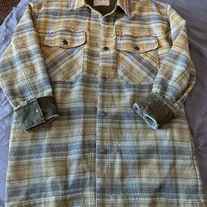 We The Free Olive and Cream Woven Jacket